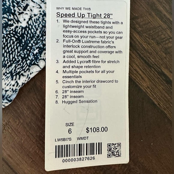Lululemon Speed Up Tight 28" Size 6 NWT - Picture 6 of 11